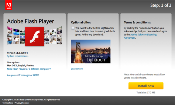 Adobe flash standalone offline installer
